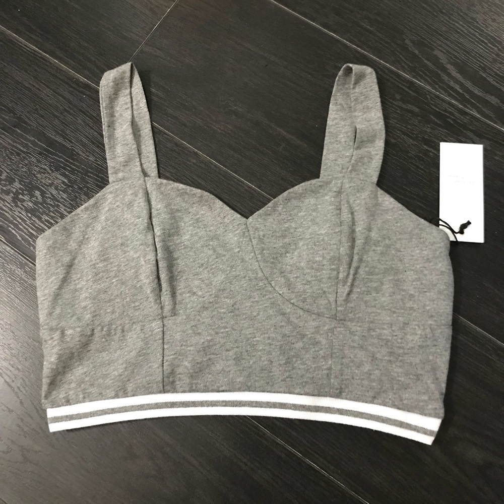 Heather Grey crop top